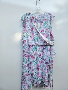 A New Day Floral Wrap Dress Size XXL